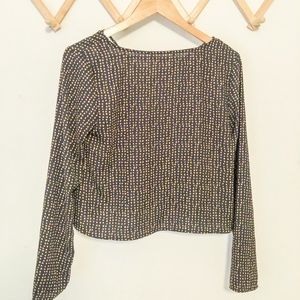 Blue Patterned Reversible Blouse